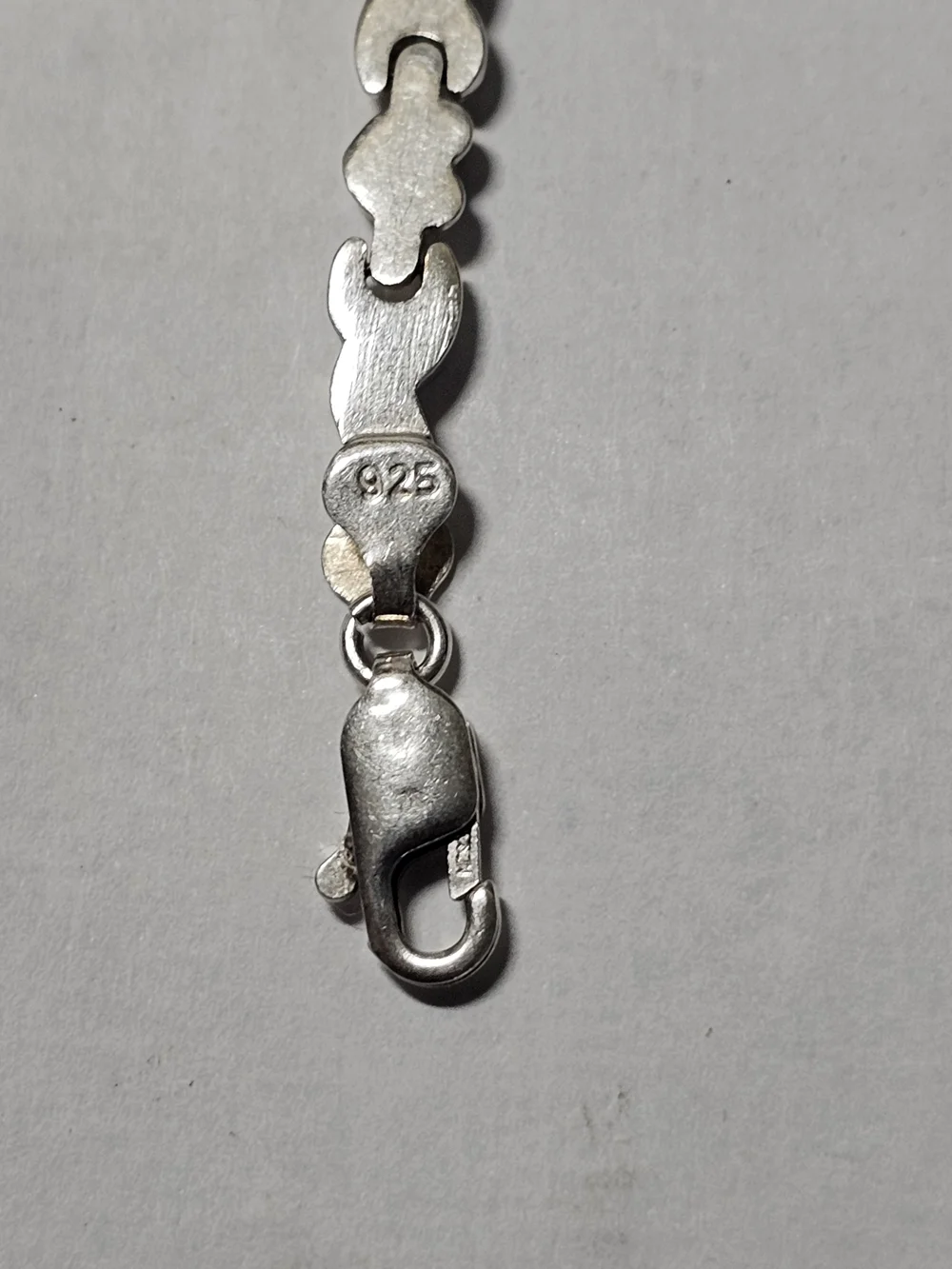 Sterling Silver 925 Heart Link Bracelet - 8